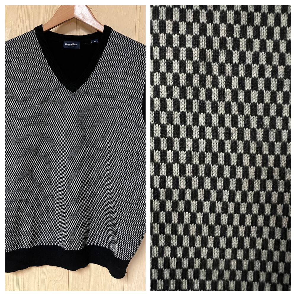 Linea Rossa Sweater Vest Womens X-Large Merino Wool Androgynous Ellen Classic